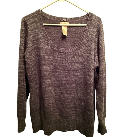 Miss Tina Dark Gray Heather Sweater XXL Womens Long Sleeve Pullover Knit - Picture 1 of 7